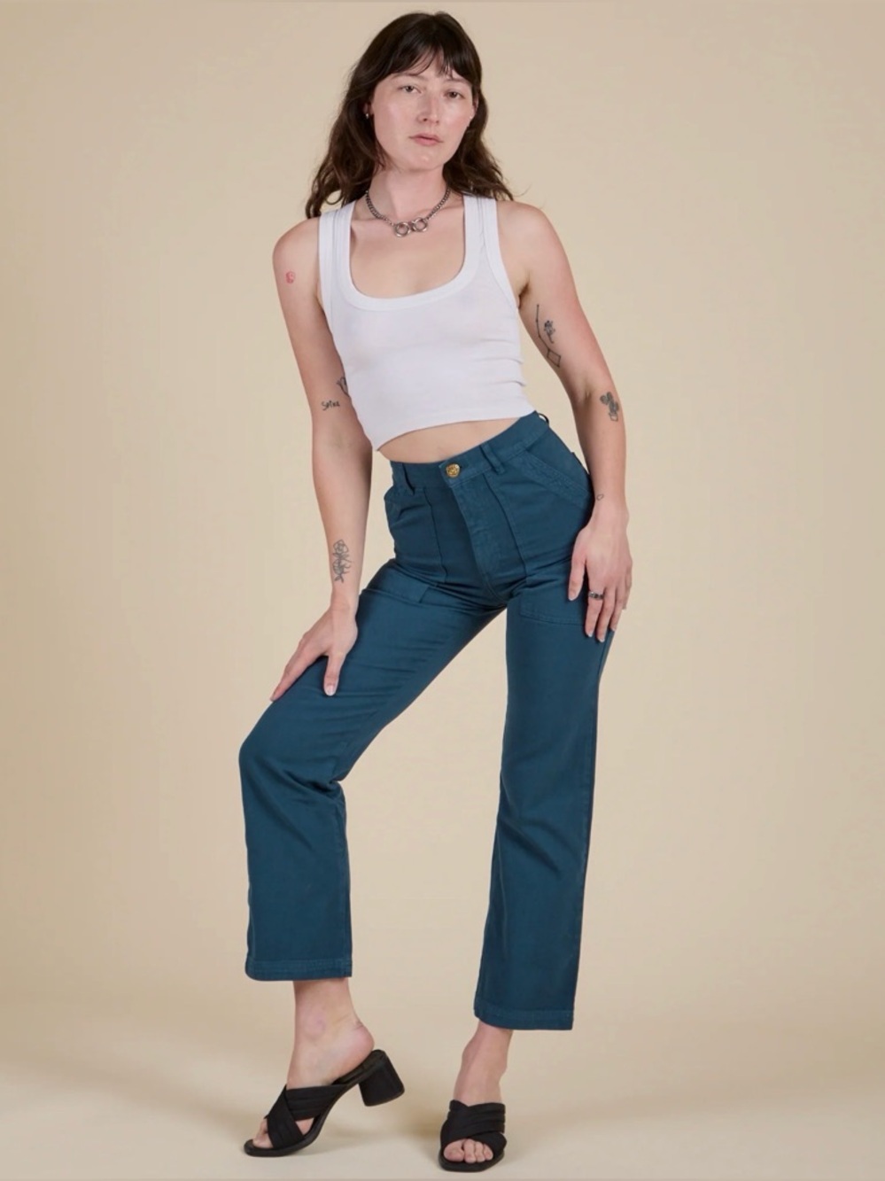 NWOT Big Bud Press Organic Work Pants - Lagoon